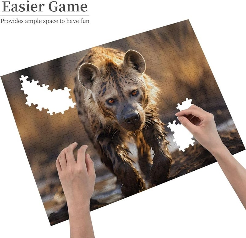 لغز بازل فايا الضبع الوحيد 500 قطعة للكبار، ديكور المنزل، هدية حفلة عيد الميلاد - Image 3